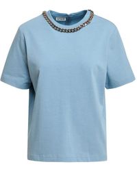 Essentiel Antwerp - Klaim Chain-Embellished T-Shirt - Lyst