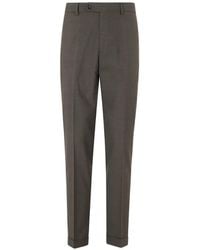 Berwich - Pressed-Crease Turned-Up Trousers - Lyst