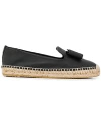 Ferragamo - Sannio Espadrilles Aus Leder Mit Schleife - Lyst