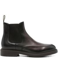 Doucal's - Elastic-Panel Leather Boots - Lyst