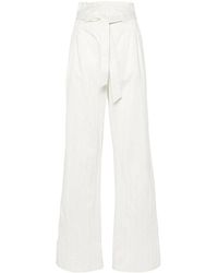 Max Mara - Cotton And Silk Blend Trousers - Lyst