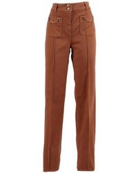 Elisabetta Franchi - Chain-Detail Trousers - Lyst