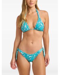 Seafolly - Paisley-Print Halterneck Bikini Top - Lyst