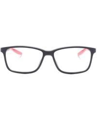 Nike - Zweifarbige Brille Mit Eckigem Gestell - Lyst