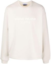 Stone Island - Sweatshirt mit Logo-Print - Lyst