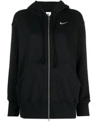 Nike - Phoenix Logo-Embroidered Zip-Up Hoodie - Lyst