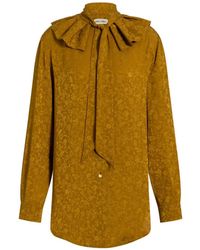 Alberta Ferretti - Floral-Pattern Ruffled Shirt - Lyst