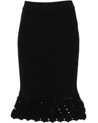 Ganni - Crochet Midi Skirt - Lyst