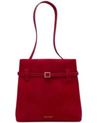 MANU Atelier - Buckle-Detail Suede Shoulder Bag - Lyst