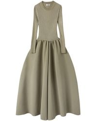 Jil Sander - Ribbed-Knit Flared Dress - Lyst