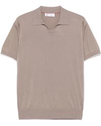 Brunello Cucinelli - T-Shirt Mit V-Ausschnitt - Lyst