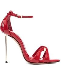 HARDOT - Patent-Finish Cut-Out Sandals - Lyst