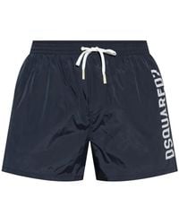 DSquared² - Logo-Print Swim Shorts - Lyst