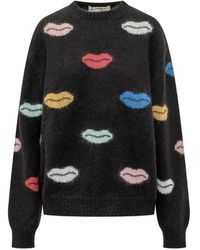 Fiorucci - Lips-Intarsia Mohair-Blend Sweater - Lyst