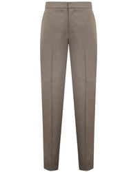 ZEGNA - Dark Taupe Oasi Lino Pants - Lyst