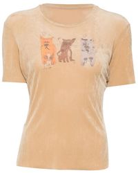 JNBY - Printed Velvet T-Shirt - Lyst