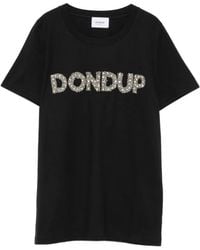 Dondup - Crystal-Embellished Logo-Detail Cotton T-Shirt - Lyst