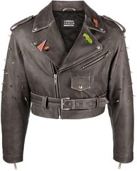Liberal Youth Ministry - Studded Leather Biker Jacket - Lyst