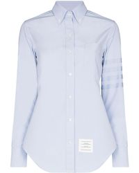 Thom Browne - Logo Patch Buttoned Shirt - Lyst