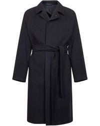 Tagliatore - Lapel Belted Coat - Lyst
