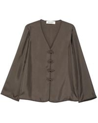 Rohe - Pankou-Closure Silk Blouse - Lyst