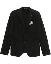 Manuel Ritz - Logo-Pin Single-Breasted Blazer - Lyst