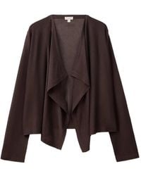 Benetton - Draped Open-Front Cardigan - Lyst
