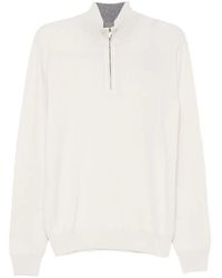 Corneliani - Quarter-Zip Knitted Sweater - Lyst