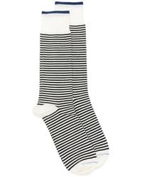 ANT45 - Thin Short Striped Ribbed-Trim Socks - Lyst