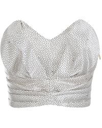 Elisabetta Franchi - Haut Gazar À Micro-Pois - Lyst