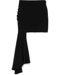 Elisabetta Franchi - Crepe Asymmetric Mini Skirt - Lyst