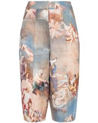 Balmain - Sky-Print High-Waisted Shorts - Lyst