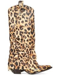 R13 - Bottines À Imprimé Léopard - Lyst