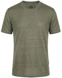 120% Lino - Slub-Texture Linen T-Shirt - Lyst
