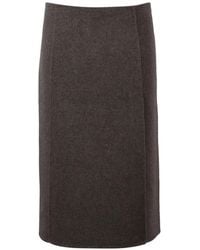 P.A.R.O.S.H. - Wool Midi Skirt - Lyst
