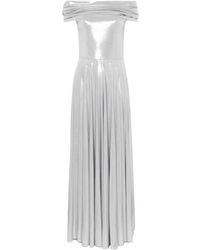 Norma Kamali - Off-Shoulder Pleated Dress - Lyst