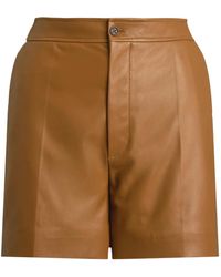 Ralph Lauren - Tailored Leather Shorts - Lyst