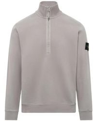 Stone Island - 6100068 Brushed Organic Cotton Fleece Sweatshirt - Lyst