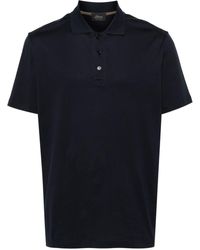 Brioni - Ribbed Cotton Polo Shirt - Lyst