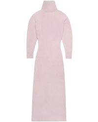 Ami Paris - Elbow-Patch Knitted Maxi Dress - Lyst