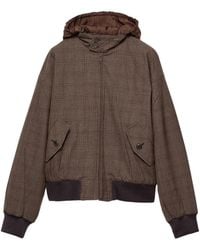 Prada - Wool Hooded Jacket - Lyst