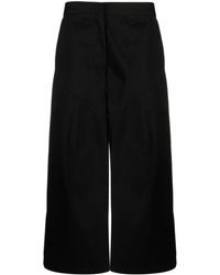 Jil Sander - Wide-leg Cotton Trousers - Lyst