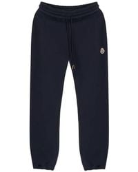 Moncler - Pantalon De Jogging À Logo En Coton Mélangé - Lyst