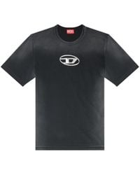 DIESEL - T-shirt Oval D con cut-out - Lyst