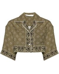 Palm Angels - Paisley Print Cropped Shirt - Lyst