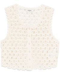 Sandro - Chaleco Beaded De Ganchillo - Lyst