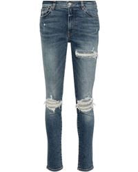 Amiri - Jeans skinny a vita media MX1 - Lyst