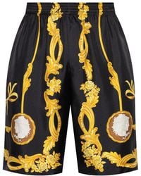 Versace - Cameo Zijden Shorts - Lyst