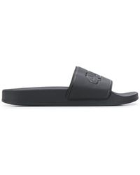 Cesare Paciotti Embossed logo pool slides - Noir
