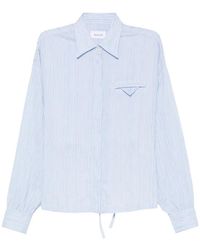 AMISH - Striped Tie-Fastening Shirt - Lyst